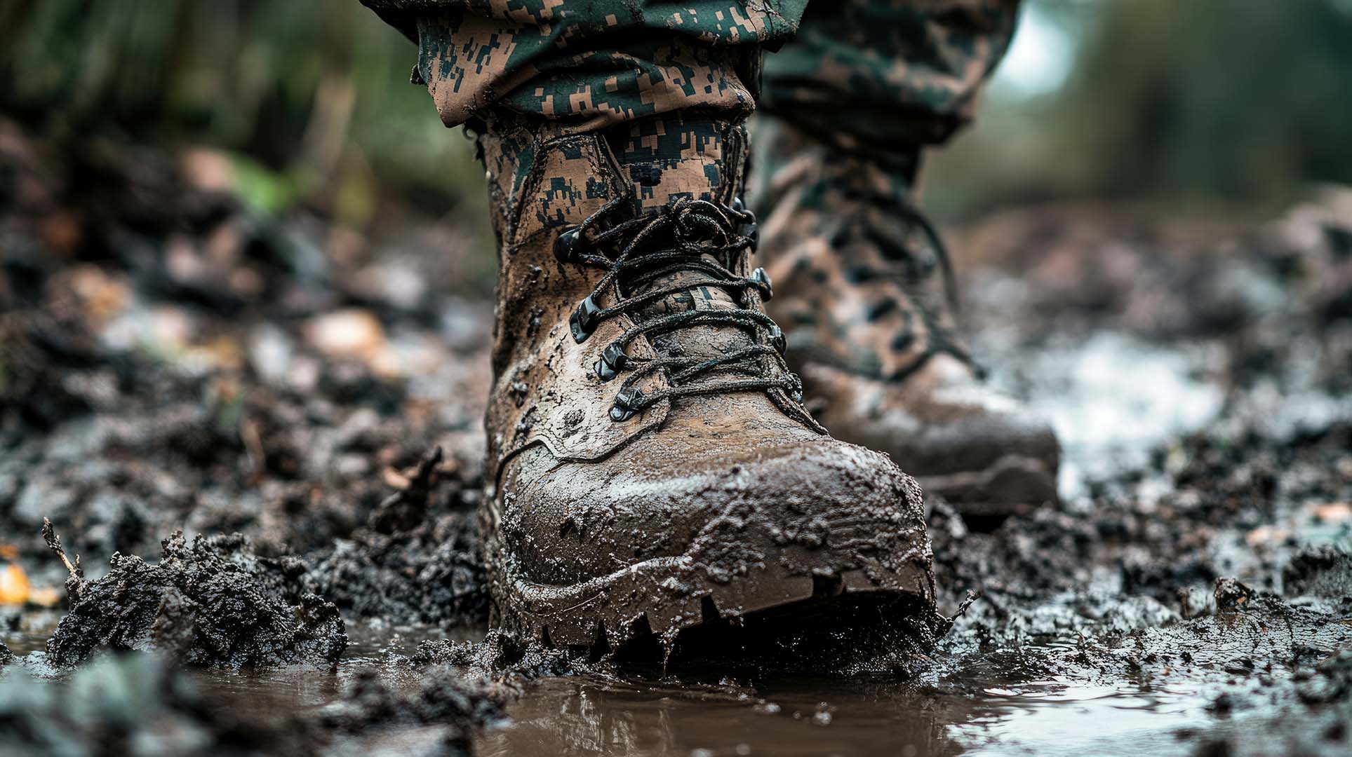 ASK Hintergrundbild schlammige Schuhe